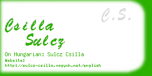 csilla sulcz business card